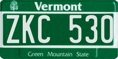 VT license plate ZKC530