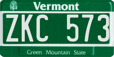 VT license plate ZKC573