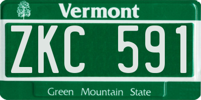 VT license plate ZKC591