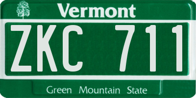 VT license plate ZKC711
