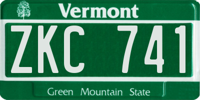 VT license plate ZKC741