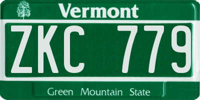 VT license plate ZKC779