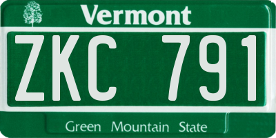 VT license plate ZKC791