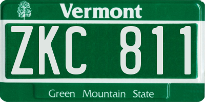 VT license plate ZKC811