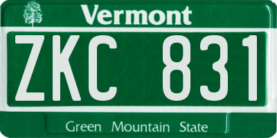 VT license plate ZKC831