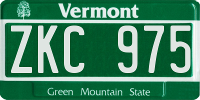 VT license plate ZKC975