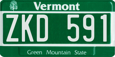 VT license plate ZKD591