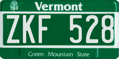 VT license plate ZKF528