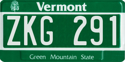 VT license plate ZKG291