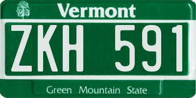 VT license plate ZKH591