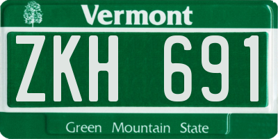 VT license plate ZKH691