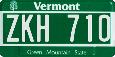 VT license plate ZKH710