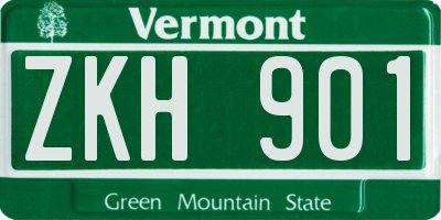 VT license plate ZKH901