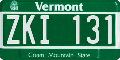 VT license plate ZKI131
