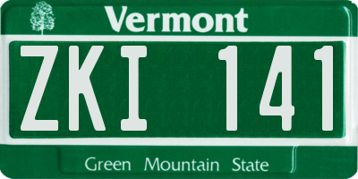 VT license plate ZKI141