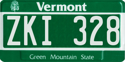 VT license plate ZKI328
