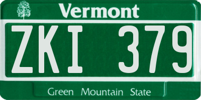 VT license plate ZKI379