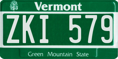 VT license plate ZKI579