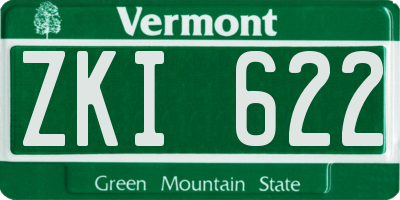 VT license plate ZKI622