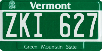 VT license plate ZKI627