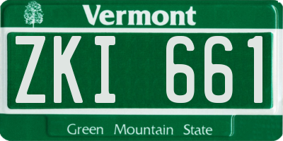 VT license plate ZKI661