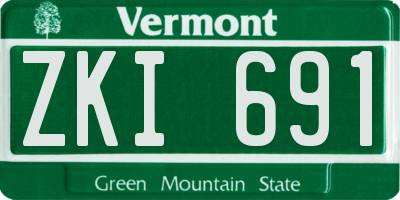 VT license plate ZKI691