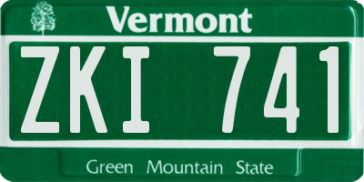 VT license plate ZKI741