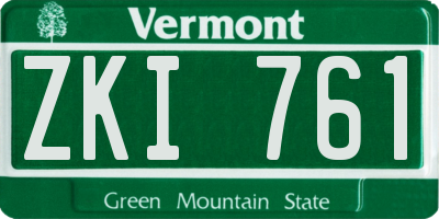 VT license plate ZKI761