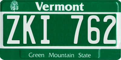 VT license plate ZKI762