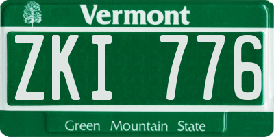 VT license plate ZKI776