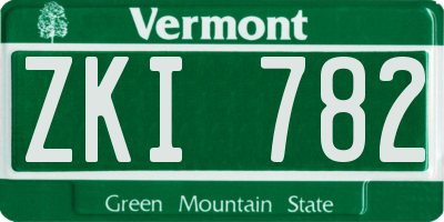 VT license plate ZKI782