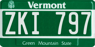 VT license plate ZKI797
