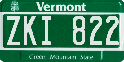 VT license plate ZKI822