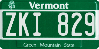 VT license plate ZKI829