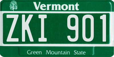 VT license plate ZKI901