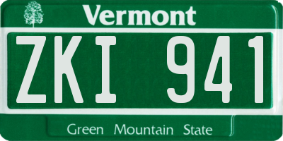 VT license plate ZKI941