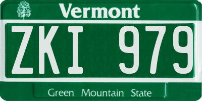 VT license plate ZKI979