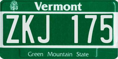VT license plate ZKJ175