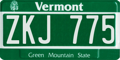 VT license plate ZKJ775