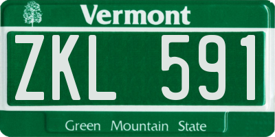 VT license plate ZKL591