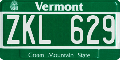 VT license plate ZKL629