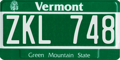 VT license plate ZKL748
