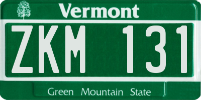 VT license plate ZKM131