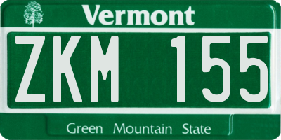 VT license plate ZKM155