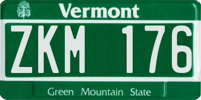 VT license plate ZKM176