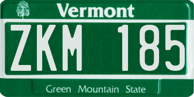 VT license plate ZKM185