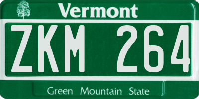 VT license plate ZKM264