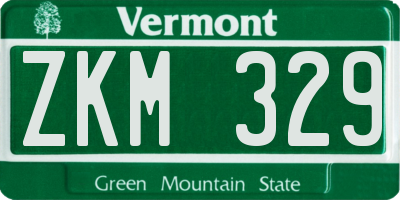VT license plate ZKM329