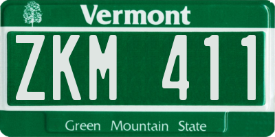 VT license plate ZKM411