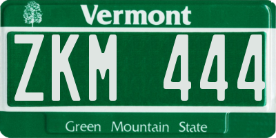 VT license plate ZKM444